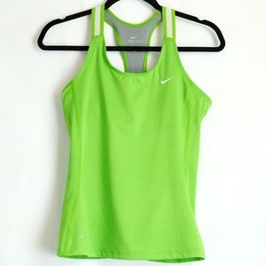 Nike Bright Green Dri Fit Racerback Tank Top, Sz M